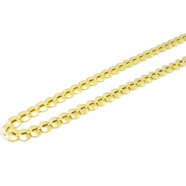 Náhrdelník zo žltého zlata- plastické,okrúhle články