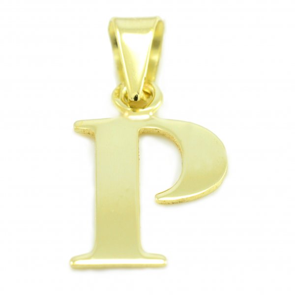 Prívesok zo žltého zlata - Písmeno P