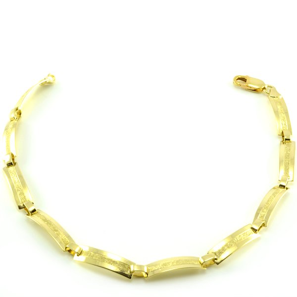 Náramok zo žltého zlata-platničkový úzky 2