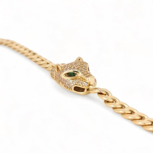 Náramok zo žltého zlata - Panter*