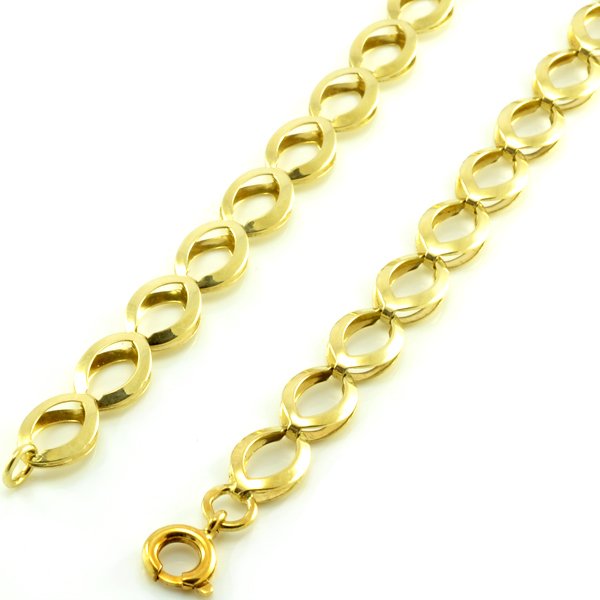 Retiazka zo žltého zlata veľké očká