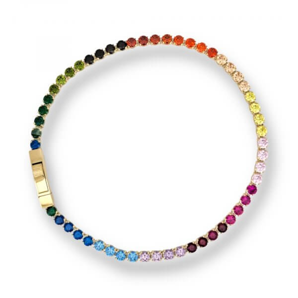 Náramok zo žltého zlata - Multi color