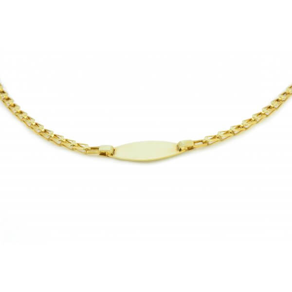 Zlatý náramok s platničkou