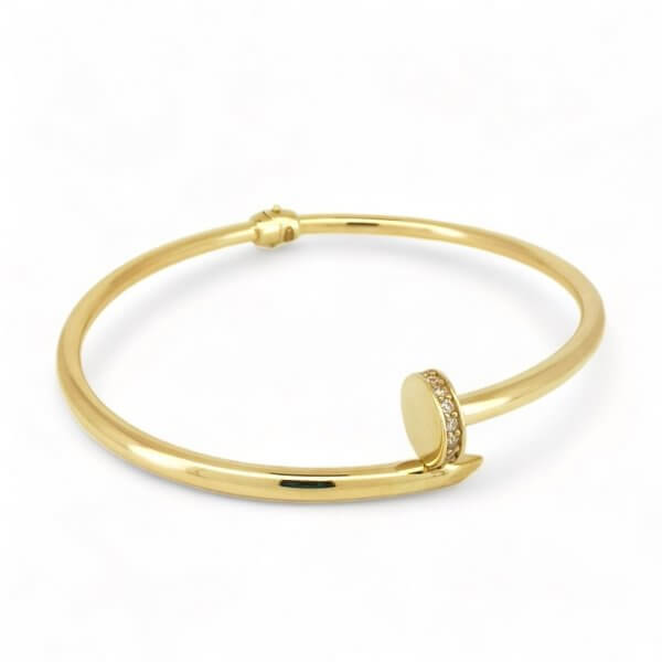 Pevný náramok zo žltého zlata - Klinec*